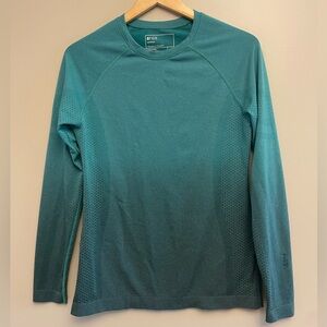 Figs Salta Seamless Teal Ombré Long Sleeve Large